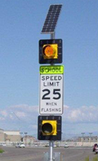 12in Solar School Zone Beacon - Solar Traffic Controls