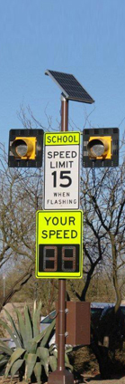 School Zone Flasher With Radar Feedback - Solar Traffic Controls