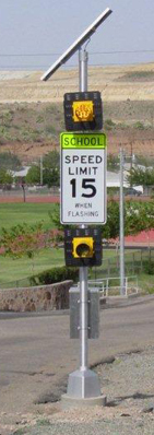 8in Solar School Zone Flasher - Solar Traffic Controls