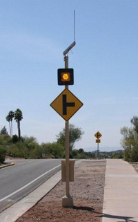 Sensor-Activated Flashing Beacon - Solar Traffic Controls